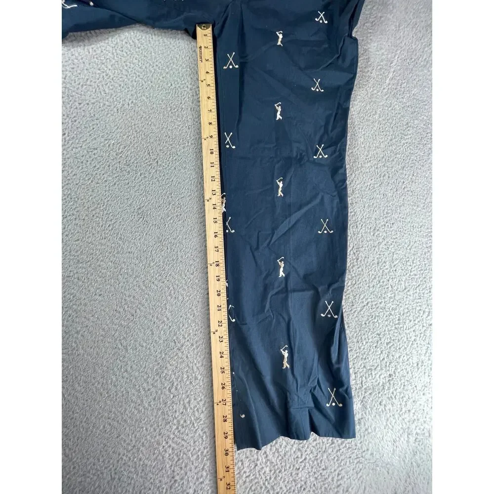 VTG Norm Thompson Golf Pants Mens 34x30 Blue Embroidered Always Fits Portland OR